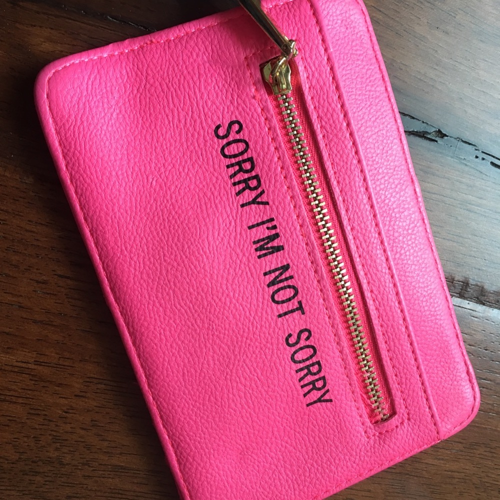 Hot pink wallet